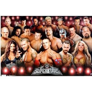 Brand New WWE Superstars Poster 22.5 X 34 Out of Print John Cena Kelly 2011